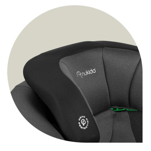 Fotelik samochodowy Nukido Louis ISOFIX i-Size (15-36 kg)- czarno szary