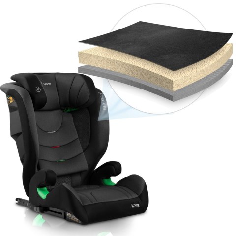 Fotelik samochodowy Nukido Louis ISOFIX i-Size (15-36 kg)- czarno szary