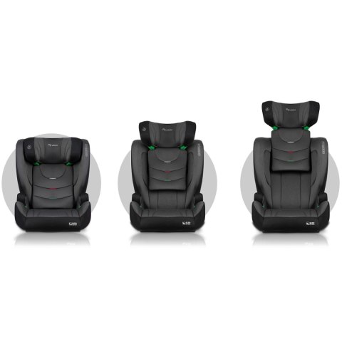Fotelik samochodowy Nukido Louis ISOFIX i-Size (15-36 kg)- czarno szary
