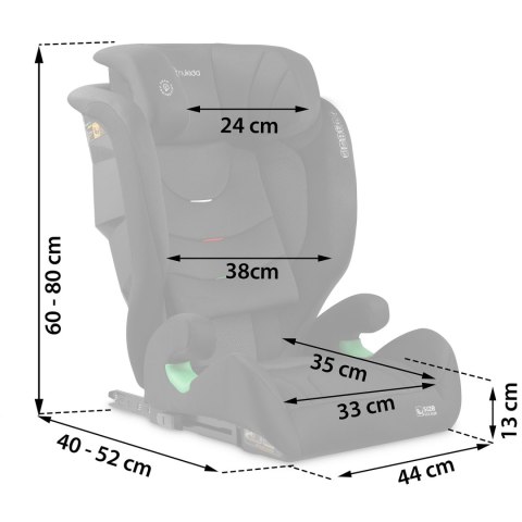 Fotelik samochodowy Nukido Louis ISOFIX i-Size (15-36 kg) - czarny
