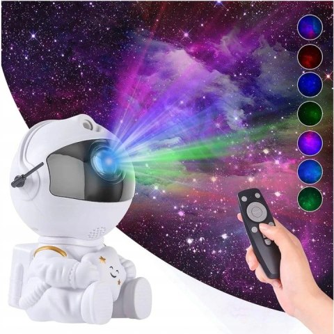 Projektor gwiazd Astronauta – lampka nocna i rzutnik nieba z pilotem Projektor gwiazd Astronauta – lampka nocna i rzutnik nieba z pilotem