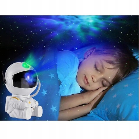 Projektor gwiazd Astronauta – lampka nocna i rzutnik nieba z pilotem Projektor gwiazd Astronauta – lampka nocna i rzutnik nieba z pilotem