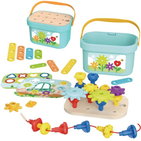 Drewniany Motoryczny Box WOOPIE GREEN Montessori – Zabawka Edukacyjna 12w1 Drewniany Motoryczny Box WOOPIE GREEN Montessori – Zabawka Edukacyjna 12w1