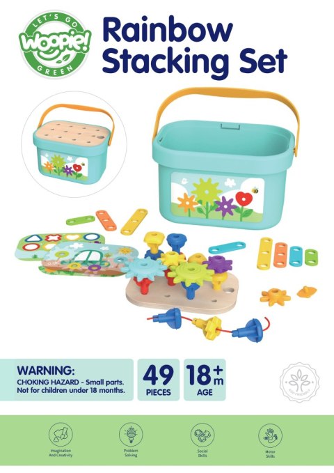 Drewniany Motoryczny Box WOOPIE GREEN Montessori – Zabawka Edukacyjna 12w1 Drewniany Motoryczny Box WOOPIE GREEN Montessori – Zabawka Edukacyjna 12w1