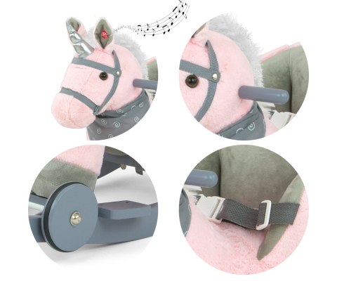 Konik na Biegunach Polly Interaktywny 12m+ z Kółkami i Pasami