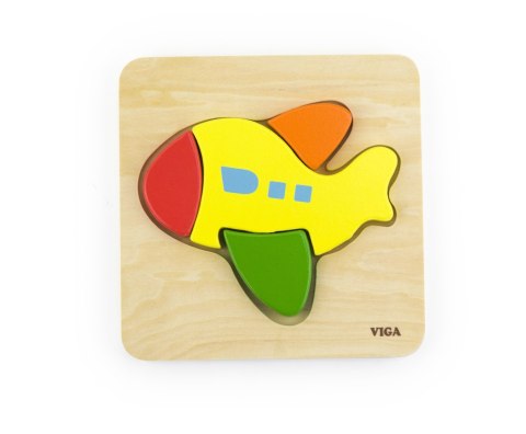 Drewniane Puzzle Maluszka Viga 50173 - Samolot Drewniane Puzzle Maluszka Viga 50173 - Samolot