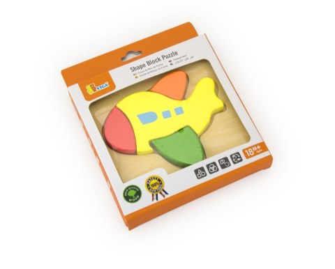 Drewniane Puzzle Maluszka Viga 50173 - Samolot Drewniane Puzzle Maluszka Viga 50173 - Samolot