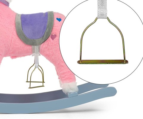 Koń Łatek Pink Konik Na Biegunach Interaktywny