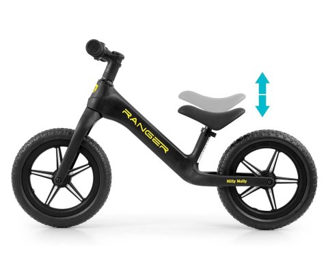 Rowerek Biegowy Milly Mally Ranger Flash 12" Lekki Kompozytowy Świecące Felgi