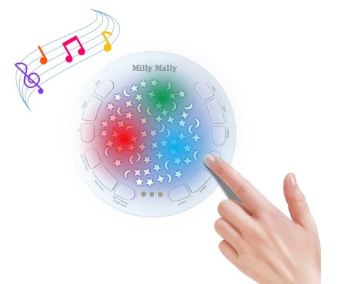 Zabawka pluszowa z projektorem Milly Mally Fox Lampka nocna i kołysanki Zabawka pluszowa z projektorem Milly Mally Fox Lampka nocna i kołysanki
