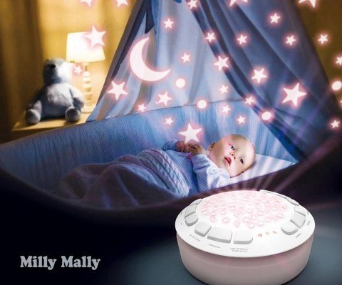 Zabawka pluszowa z projektorem Milly Mally Fox Lampka nocna i kołysanki Zabawka pluszowa z projektorem Milly Mally Fox Lampka nocna i kołysanki