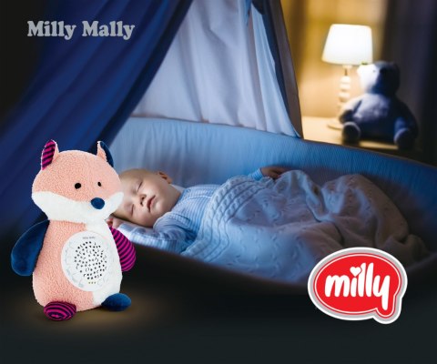 Zabawka pluszowa z projektorem Milly Mally Fox Lampka nocna i kołysanki Zabawka pluszowa z projektorem Milly Mally Fox Lampka nocna i kołysanki