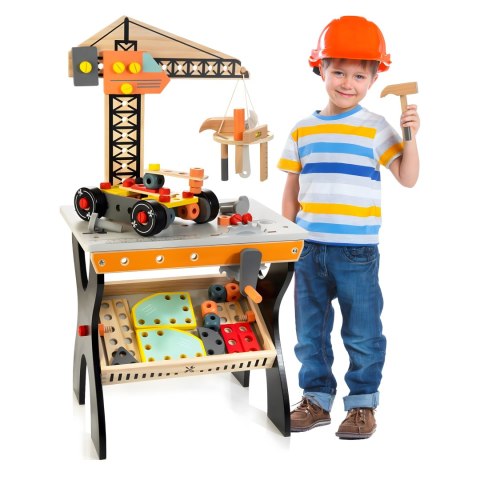 Drewniany Warsztat dla Dzieci - Stół Narzędziowy ECOTOYS Drewniany Warsztat dla Dzieci - Stół Narzędziowy ECOTOYS