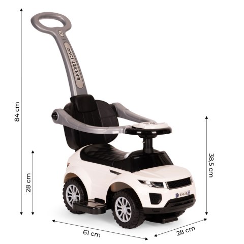 Jeździk Chodzik Pchacz 3w1 Autko Super Car Biały Jeździk Chodzik Pchacz 3w1 Autko Super Car Biały