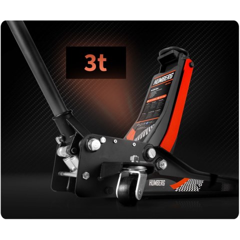 Podnośnik Samochodowy 3T Niskoprofilowy Żaba 75-505mm Dwutłokowy