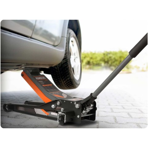 Podnośnik Samochodowy 3T Niskoprofilowy Żaba 75-505mm Dwutłokowy