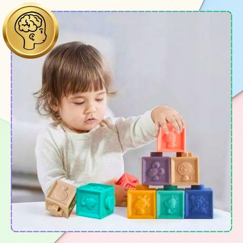 Klocki Sensoryczne z Funkcją Gryzaka – 13 Elementów, Cyferki, Kolory Klocki Sensoryczne z Funkcją Gryzaka – 13 Elementów, Cyferki, Kolory