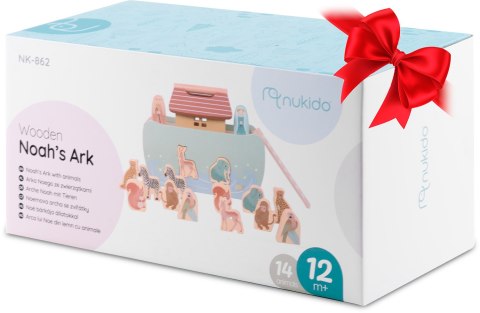 Drewniana Arka Noego Sorter Nukido – Zabawka Montessori z Zwierzątkami Drewniana Arka Noego Sorter Nukido – Zabawka Montessori z Zwierzątkami