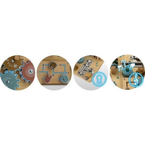 Drewniana Tablica Sensoryczna Nukido NK-859 - Montessori Edukacyjna Drewniana Tablica Sensoryczna Nukido NK-859 - Montessori Edukacyjna