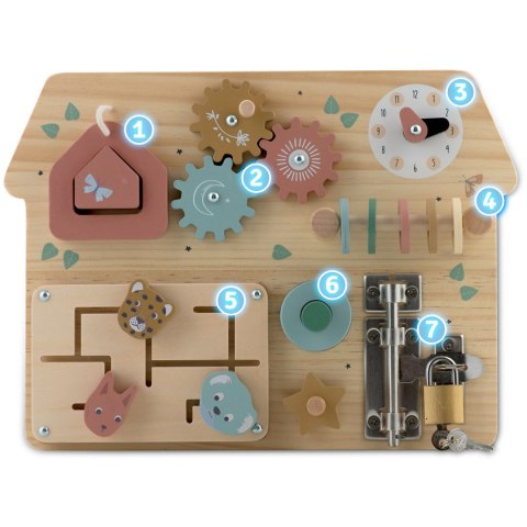 Drewniana Tablica Sensoryczna Nukido NK-859 - Montessori Edukacyjna Drewniana Tablica Sensoryczna Nukido NK-859 - Montessori Edukacyjna