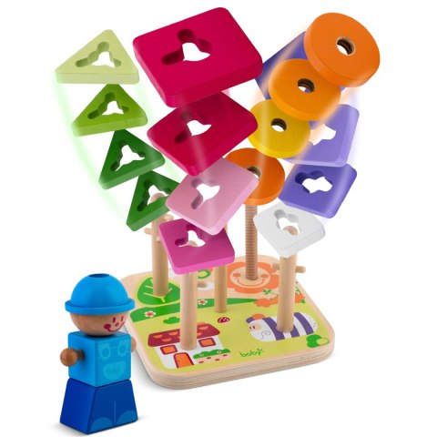 Drewniany Sorter Zabawk Kolory, Kaształty – Układanka Manipulacyjna Drewniany Sorter Zabawk Kolory, Kaształty – Układanka Manipulacyjna