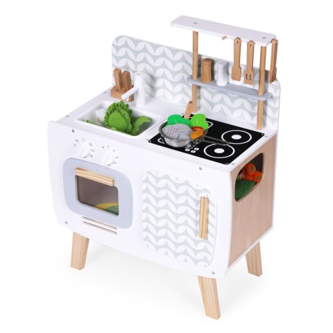 Drewniana Kuchnia dla Dzieci Retro Palniki, Zlew i Akcesoria Kuchenne ECOTOYS Drewniana Kuchnia dla Dzieci Retro Palniki, Zlew i Akcesoria Kuchenne ECOTOYS