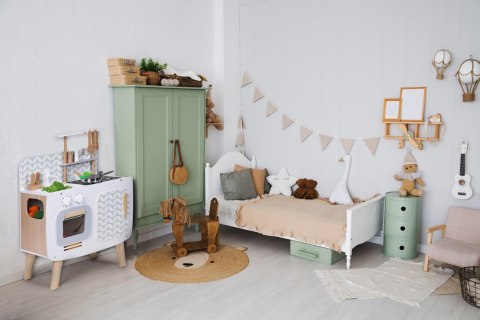 Drewniana Kuchnia dla Dzieci Retro Palniki, Zlew i Akcesoria Kuchenne ECOTOYS Drewniana Kuchnia dla Dzieci Retro Palniki, Zlew i Akcesoria Kuchenne ECOTOYS