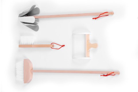 Drewniany Zestaw Sprzątający ECOTOYS - Idealny Dla Małych Pomocników