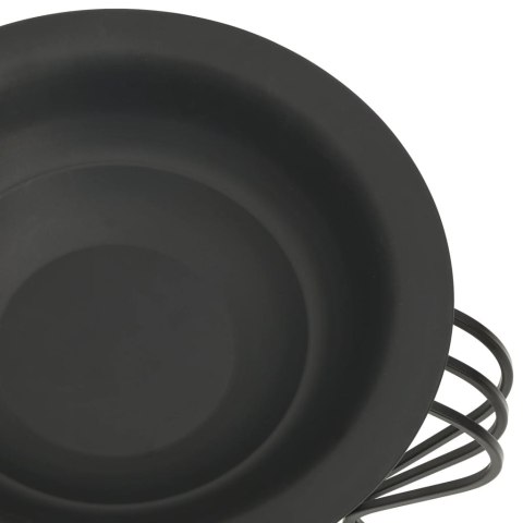 Stalowe palenisko ogrodowe z siatkową pokrywą i pogrzebaczem 49 cm Stalowe palenisko ogrodowe z siatkową pokrywą i pogrzebaczem 49 cm