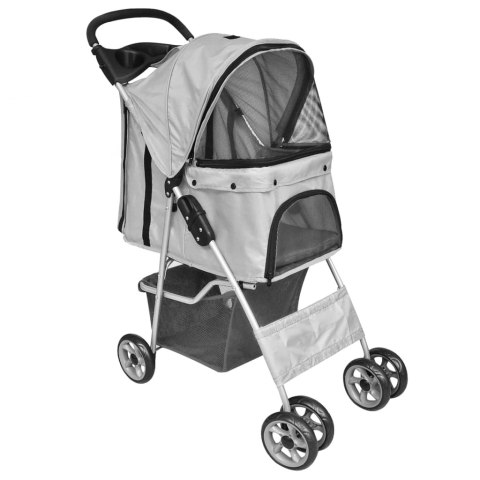 Składany Wózek dla Psa i Kota – Transporter, Szary, 15 kg Składany Wózek dla Psa i Kota – Transporter, Szary, 15 kg