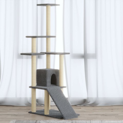 Drapak Dla Kota 155 cm – Domek, Rampa i Platformy Drapak Dla Kota 155 cm – Domek, Rampa i Platformy