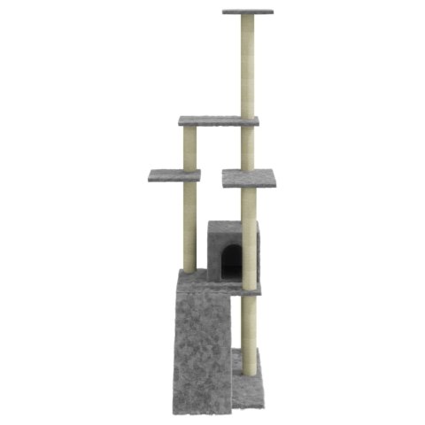 Drapak Dla Kota 155 cm – Domek, Rampa i Platformy Drapak Dla Kota 155 cm – Domek, Rampa i Platformy