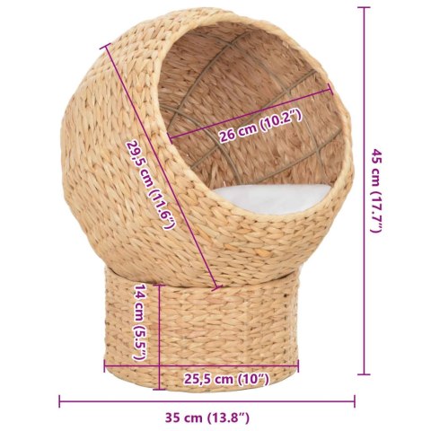 Drapak Dla Kota 110 cm – Jasnoszary z Sizalowymi Słupkami i Domkiem Drapak Dla Kota 110 cm – Jasnoszary z Sizalowymi Słupkami i Domkiem
