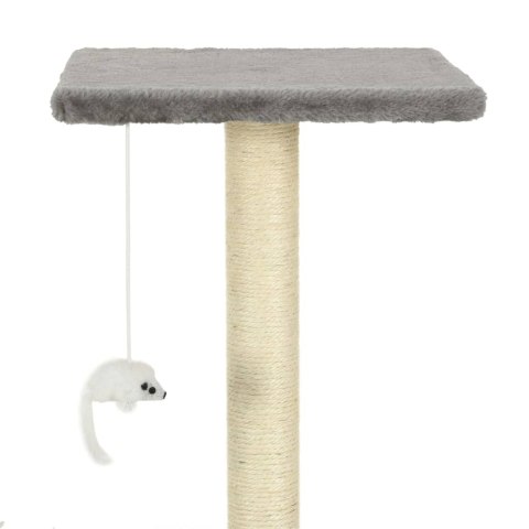 Drapak Dla Kota Wielopoziomowy Szary 70x45x95 Cm Z Domkiem i Platformami Drapak Dla Kota Wielopoziomowy Szary 70x45x95 Cm Z Domkiem i Platformami