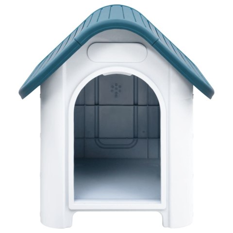 Buda Dla Psa Z Tworzywa PP – Wytrzymała, Wentylowana, 59x75x66 cm, Niebiesko-Biała Buda Dla Psa Z Tworzywa PP – Wytrzymała, Wentylowana, 59x75x66 cm, Niebiesko-Biała