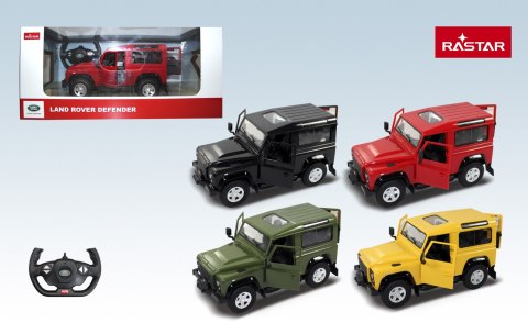 Land Rover Defender zielony RASTAR model 1:14 Zdalnie sterowanie auto + Pilot 2,4 GHz + Ręcznie otwierane drzwi Land Rover Defender zielony RASTAR model 1:14 Zdalnie sterowanie auto + Pilot 2,4 GHz + Ręcznie otwierane drzwi