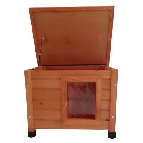 Ogrodowy Domek dla Kota XL – Drewniany, Brązowy, 68,5x54x51,5 cm Ogrodowy Domek dla Kota XL – Drewniany, Brązowy, 68,5x54x51,5 cm