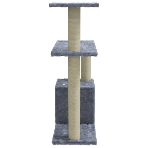 Kompaktowy drapak dla kota – słupki sizalowe, domek, 54x22x70 cm Kompaktowy drapak dla kota – słupki sizalowe, domek, 54x22x70 cm