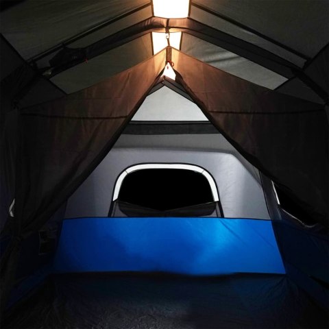 Namiot rodzinny z LED, 9-os., jasnoniebieski Namiot rodzinny z LED, 9-os., jasnoniebieski