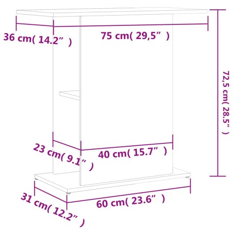 Szafka Pod Akwarium Z półką - Biała 75x36x72,5 cm