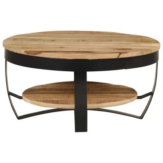 Stolik Kawowy z Drewna Mango 65 cm – Industrialny Styl, Unikalny Design
