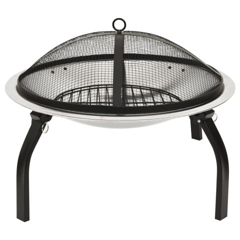 Palenisko i Grill 2-w-1 z Pogrzebaczem – 56 x 56 x 49 cm, Stal Palenisko i Grill 2-w-1 z Pogrzebaczem – 56 x 56 x 49 cm, Stal