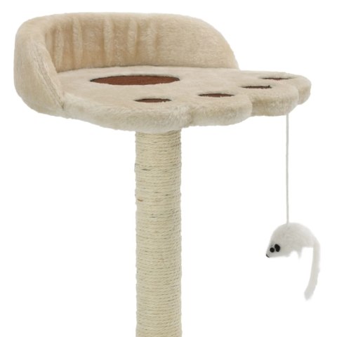 Drapak dla Kota Łapka z Wiszącą Myszka 40 cm – Beżowo-Brązowy