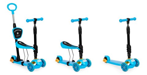 Hulajnoga Trójkołowa Balansowa 3w1 ze Świecącymi Kołami LED ECOTOYS Hulajnoga Trójkołowa Balansowa 3w1 ze Świecącymi Kołami LED ECOTOYS