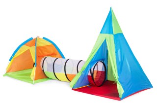 Zestaw namiotów dla dzieci - Namiot 3w1 - Iglo, Tipi i Tunel IPLAY