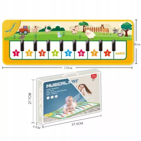 Muzyczna Mata Edukacyjna Ze Zwierzątkami – Pianinko, Dźwięki