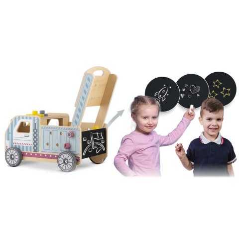 Edukacyjny Chodzik Pchacz dla Dzieci Ricokids – Wóz Strażacki z Narzędziami Edukacyjny Chodzik Pchacz dla Dzieci Ricokids – Wóz Strażacki z Narzędziami