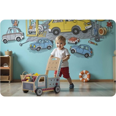 Edukacyjny Chodzik Pchacz dla Dzieci Ricokids – Wóz Strażacki z Narzędziami Edukacyjny Chodzik Pchacz dla Dzieci Ricokids – Wóz Strażacki z Narzędziami