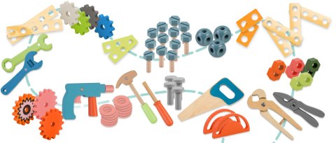 Drewniany Warsztat dla Dzieci RicoKids Stół Narzędzia Montessori