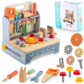 Drewniany Warsztat Dla Dzieci RicoKids Narzędzia Stół 3w1 Montessori